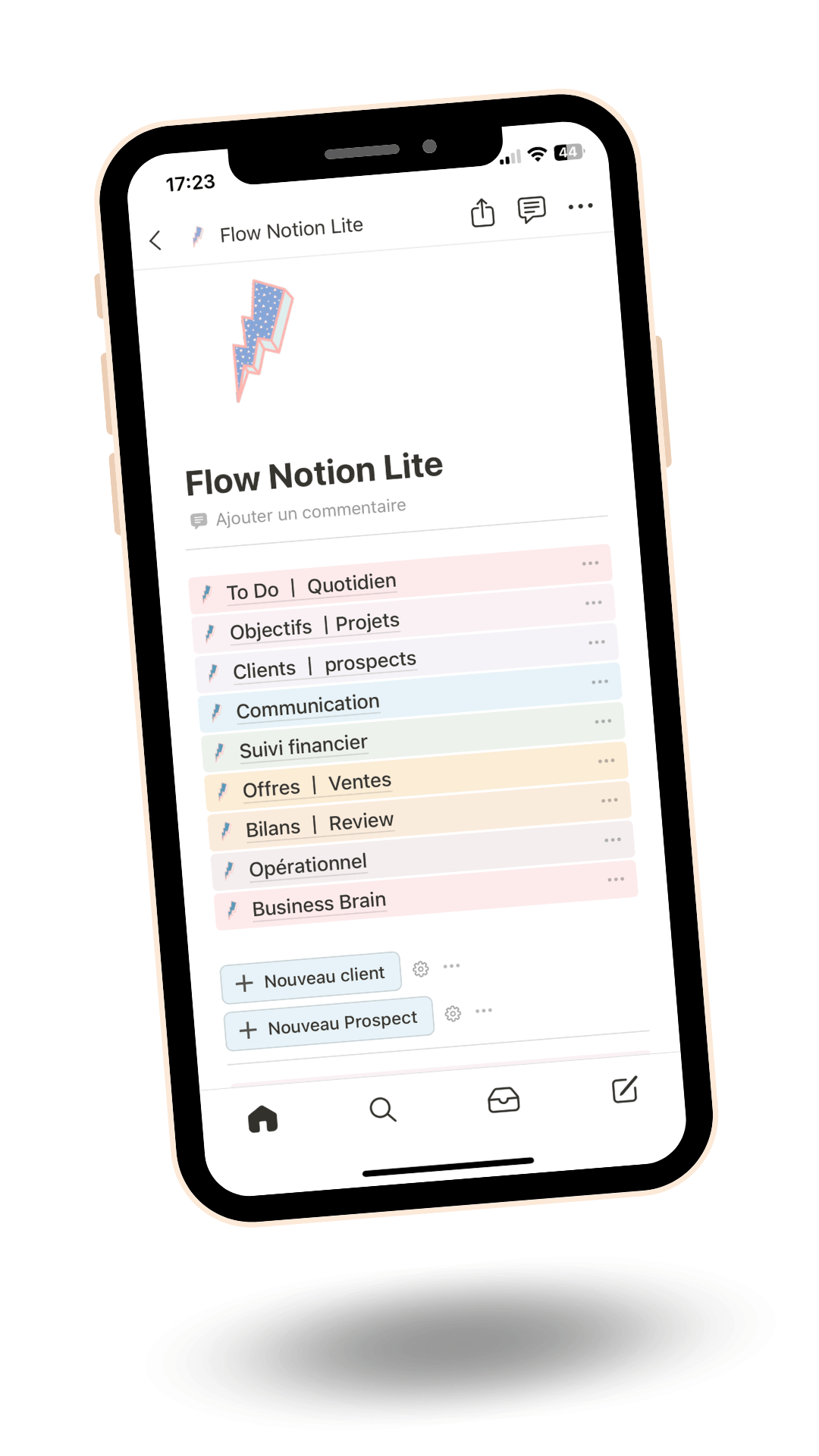 Mock up Smartphone Flow Notion